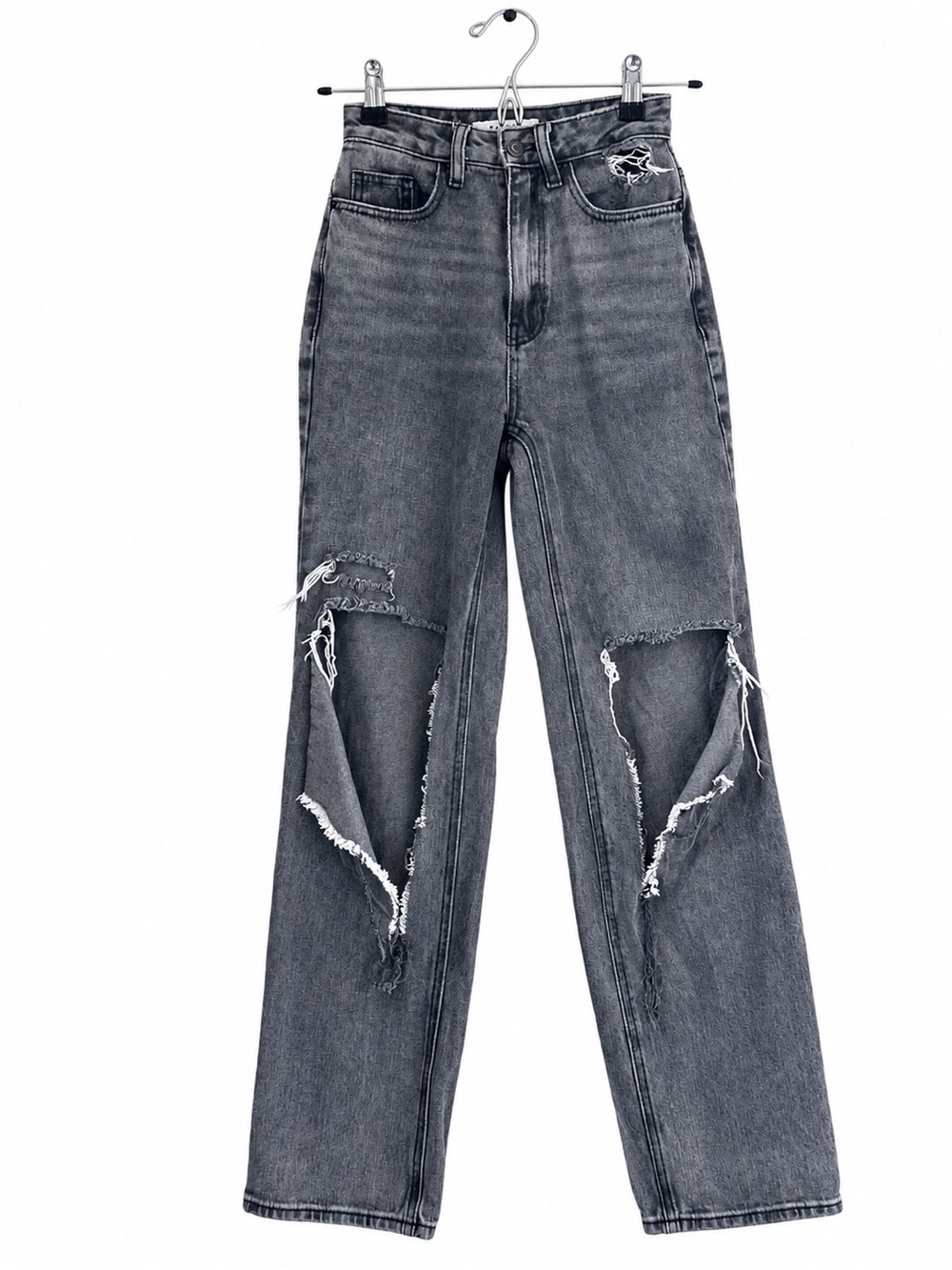 PacSun Washed Black Distressed 90’s Boyfriend Jeans Size 23